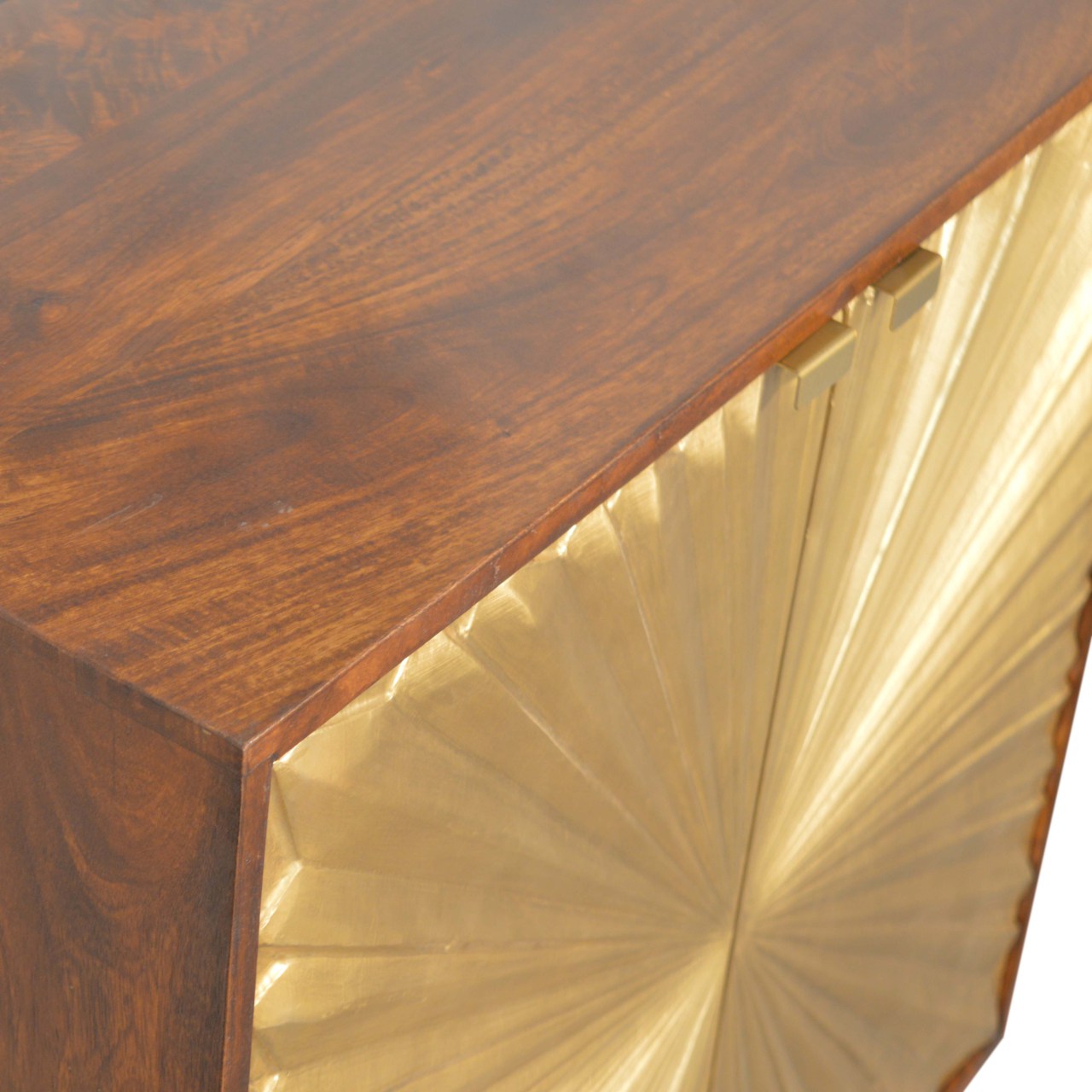 Manila Gold Cabinet | Solid Mango Wood