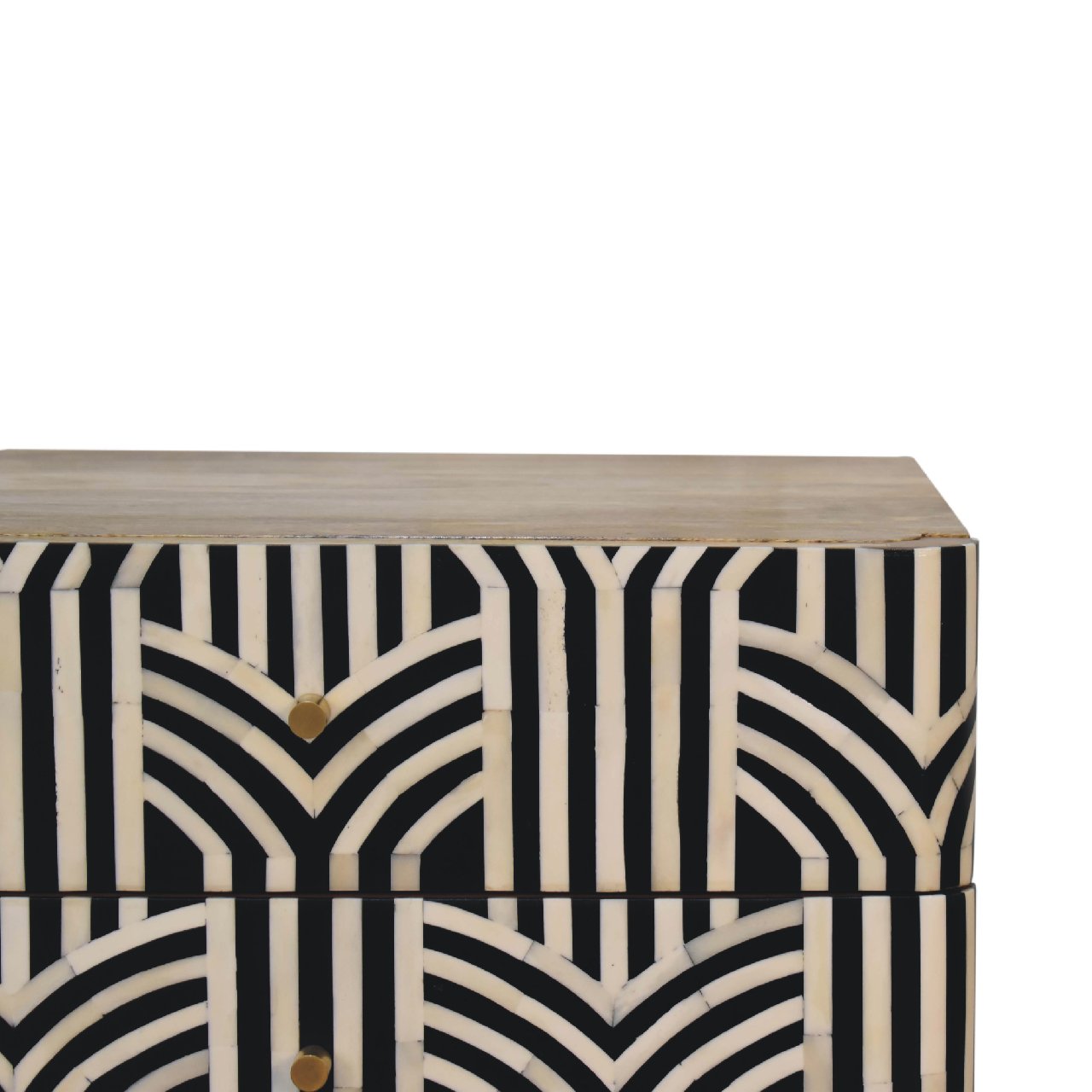Edessa Bone Inlay nightstand | Solid Mango Wood