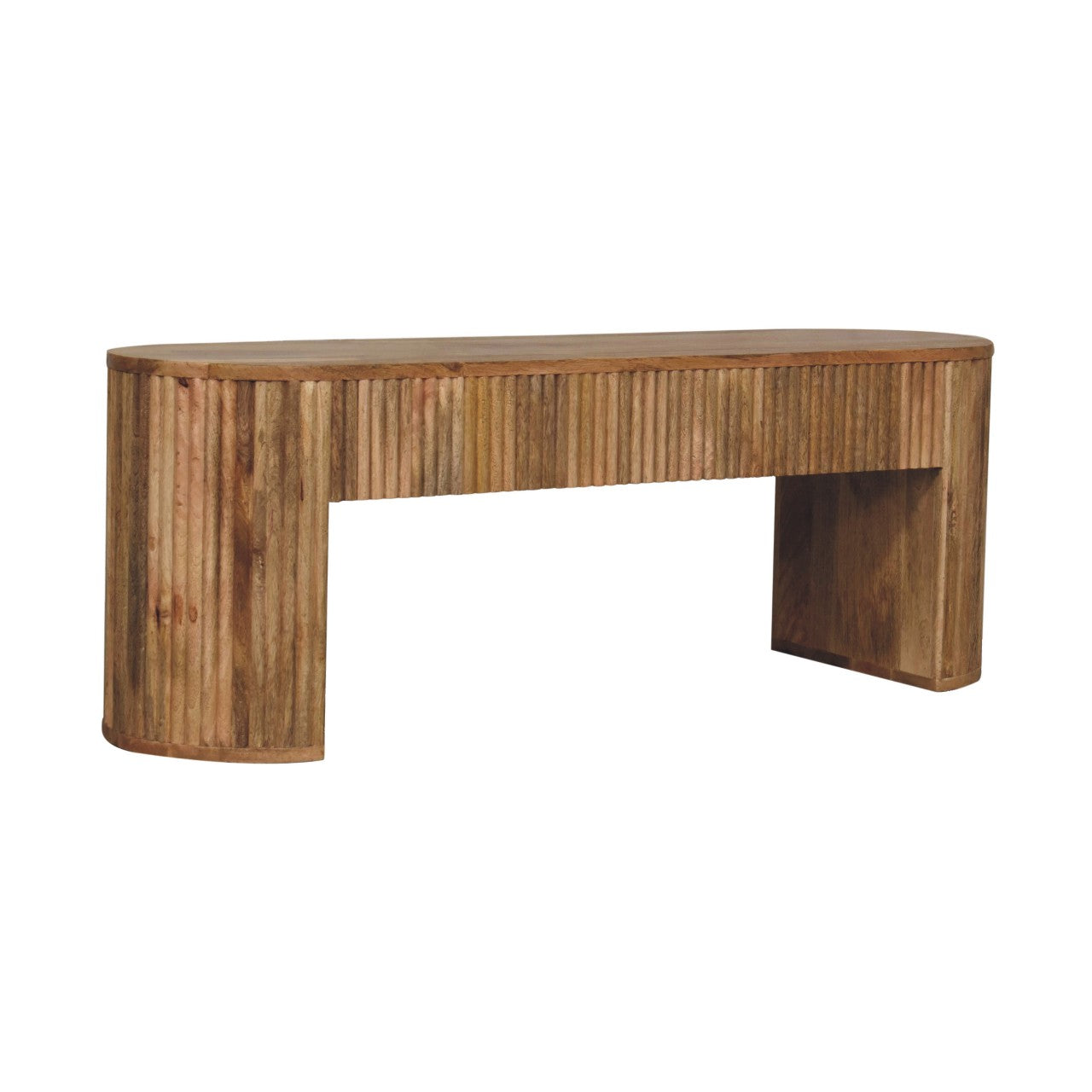 Soba Straight Media Unit | Solid Mango Wood