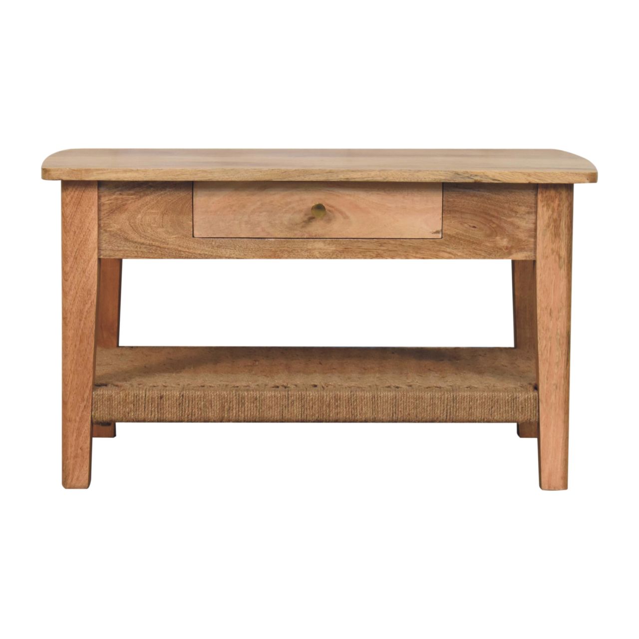 Rope 2 Drawers Coffee Table | Solid Mango Wood