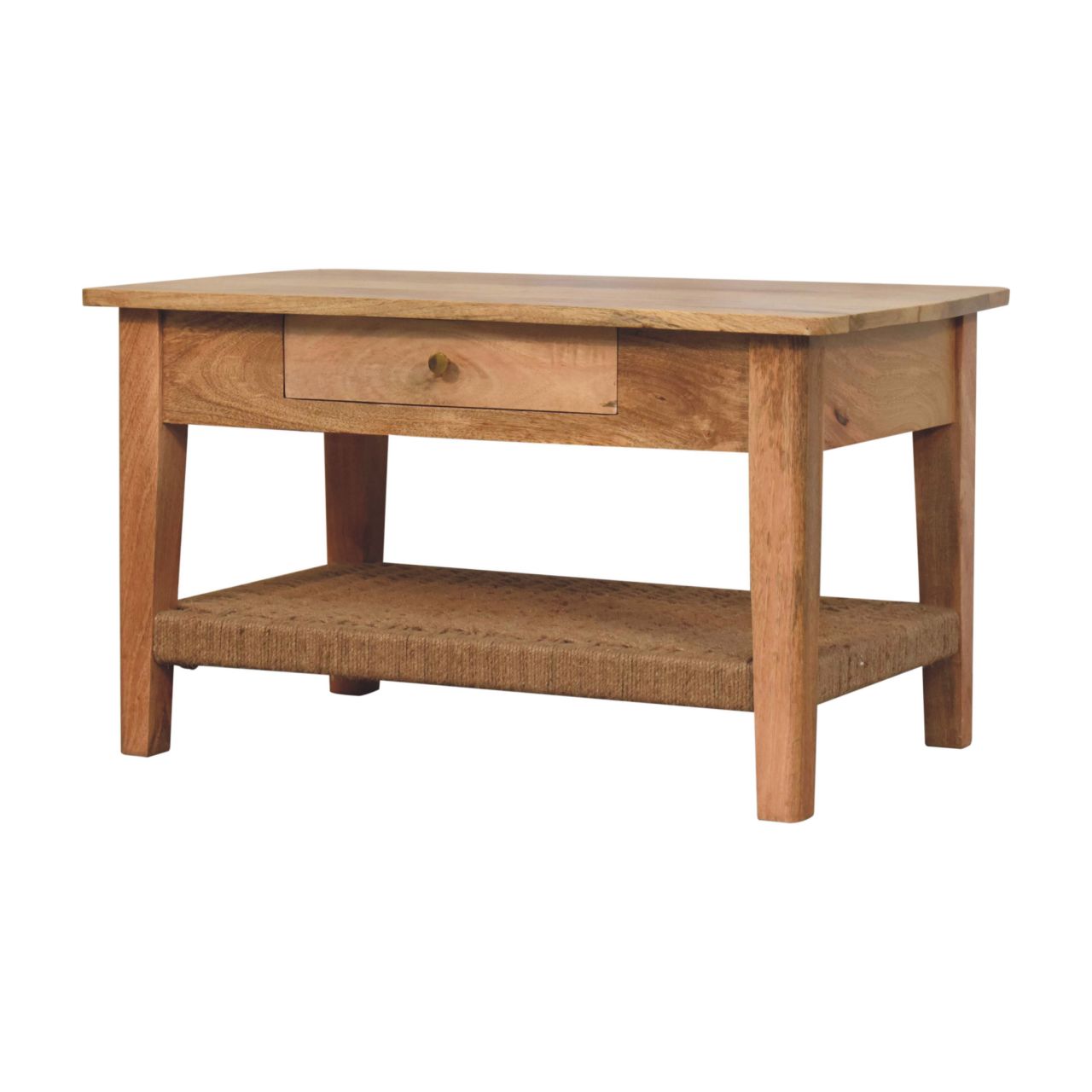 Rope 2 Drawers Coffee Table | Solid Mango Wood