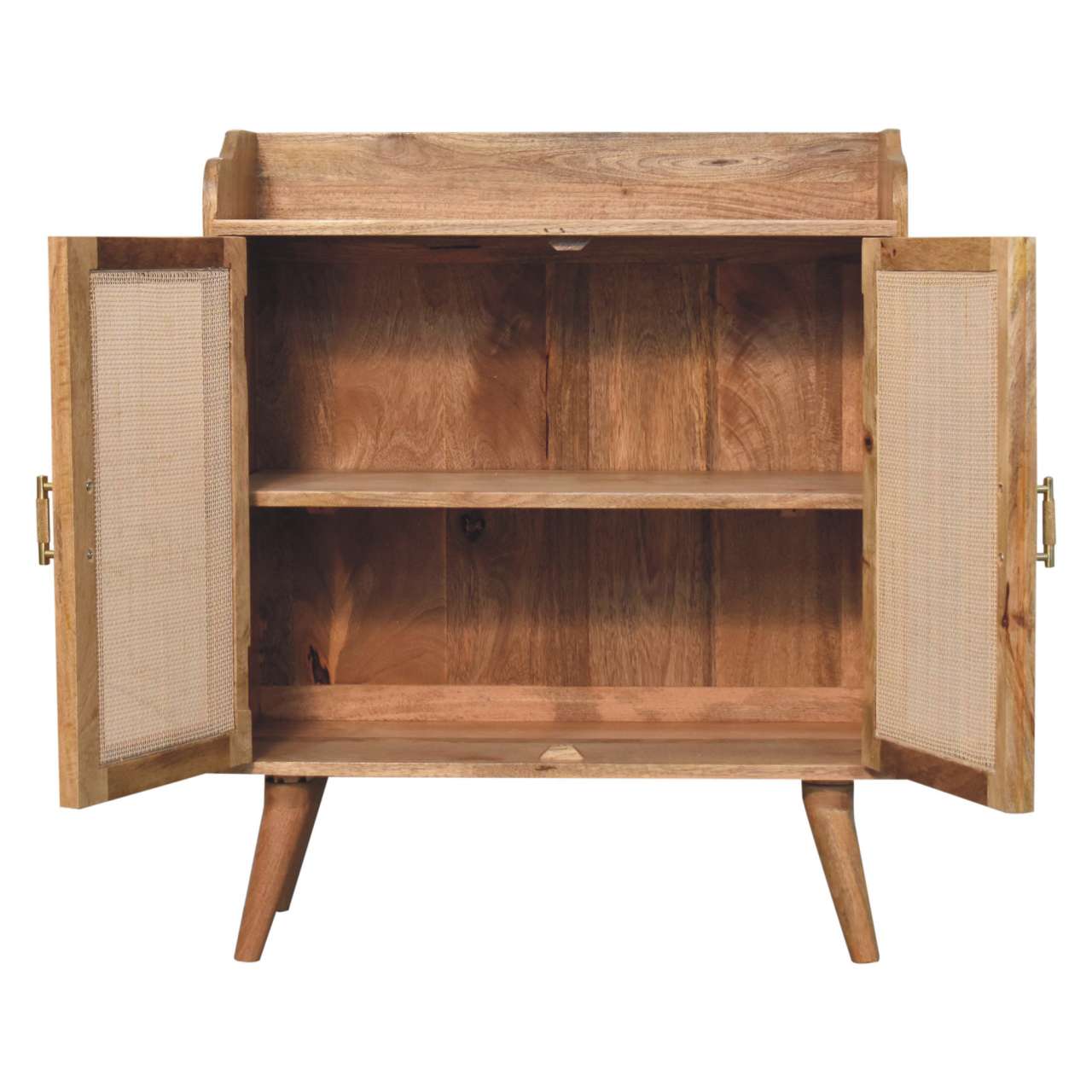 Larissa T-Bar Raised Cabinet | Solid Mango Wood