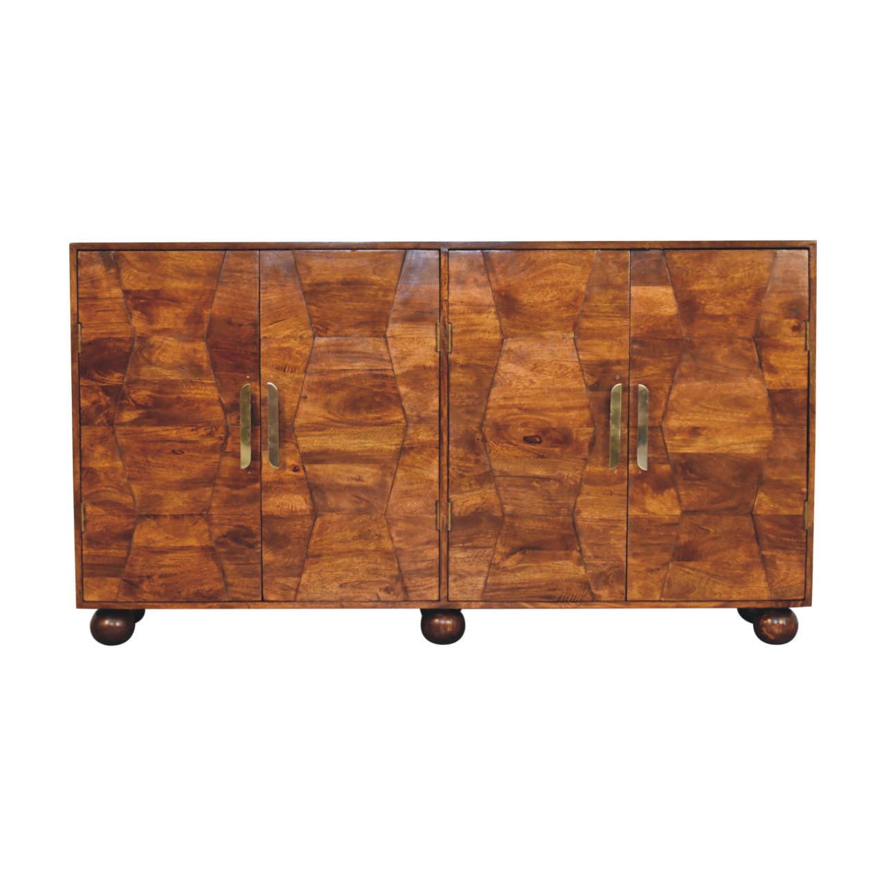 Wavecrest Chestnut Cabinet | Solid Mango Wood