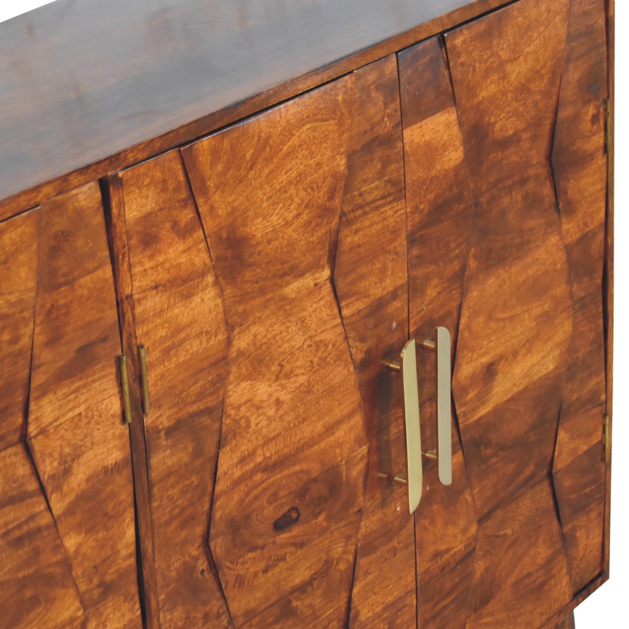 Wavecrest Chestnut Cabinet | Solid Mango Wood