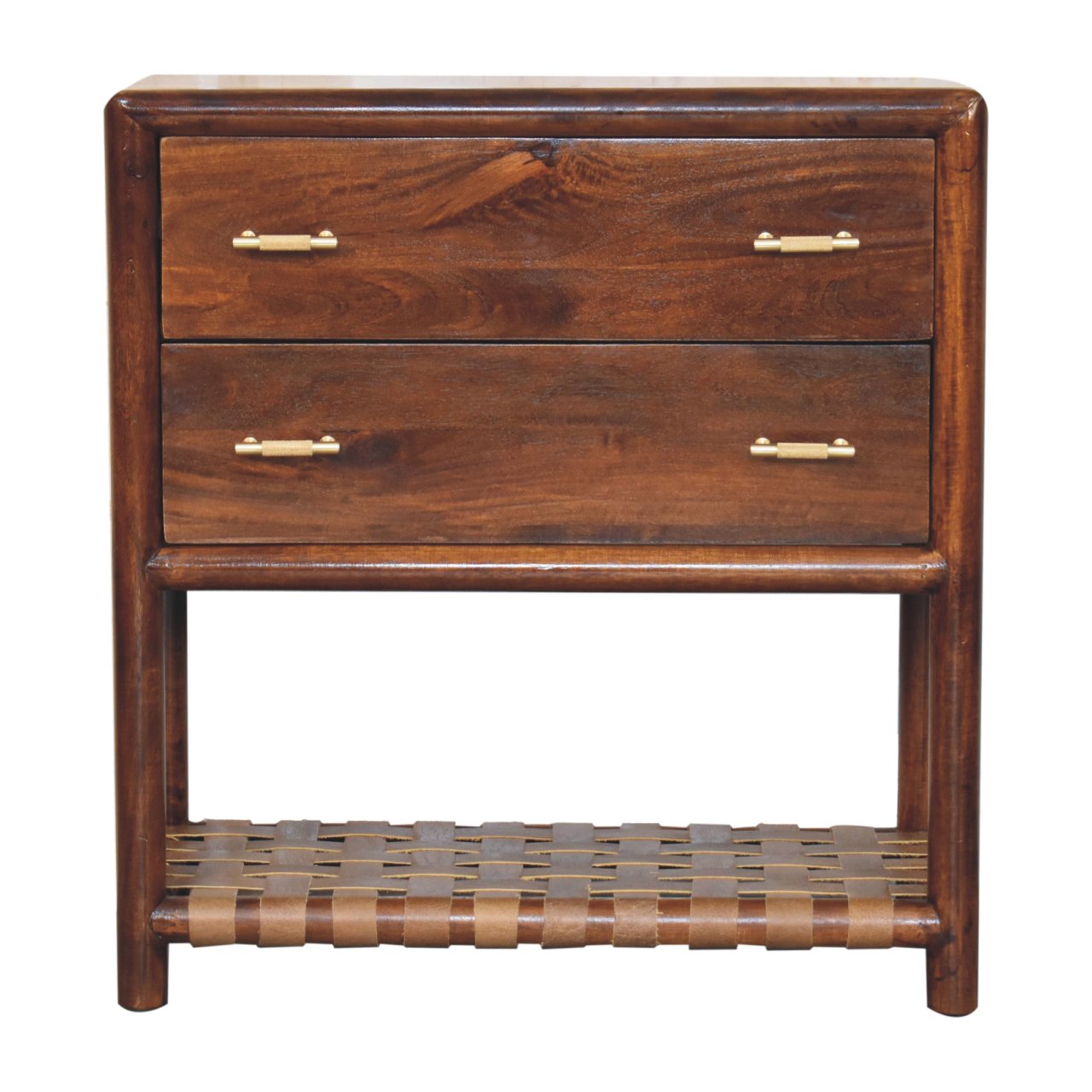 Regency Woven 2-Drawer Nightstand | Solid Mango Wood