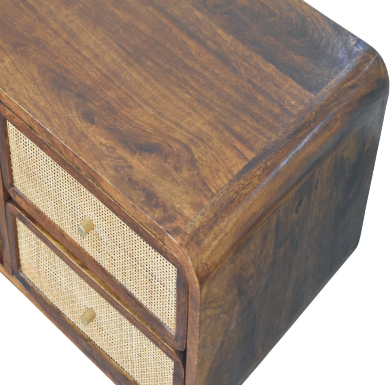 Larissa 4 Drawer Chestnut Media Unit | Solid Mango Wood
