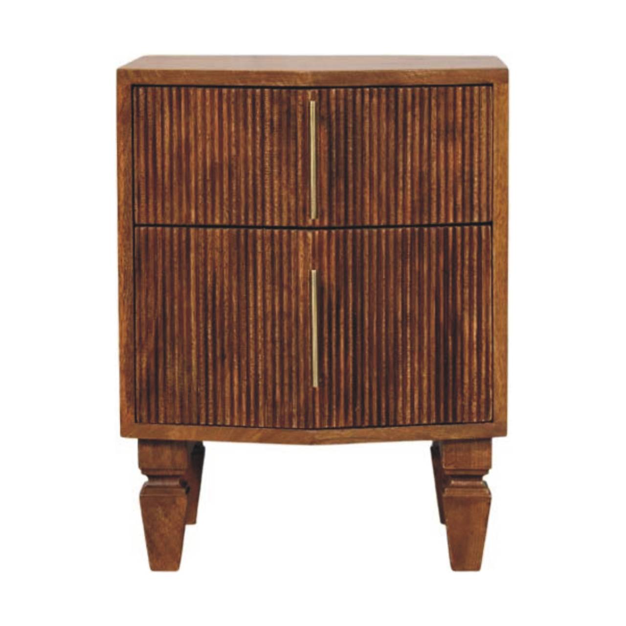 Louvre Bedside Unit | Solid Mango Wood