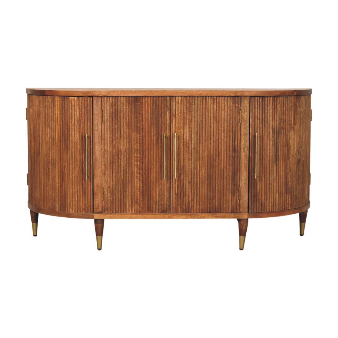 Ravello Curved 4-Door Sideboard | Solid Mango Wood