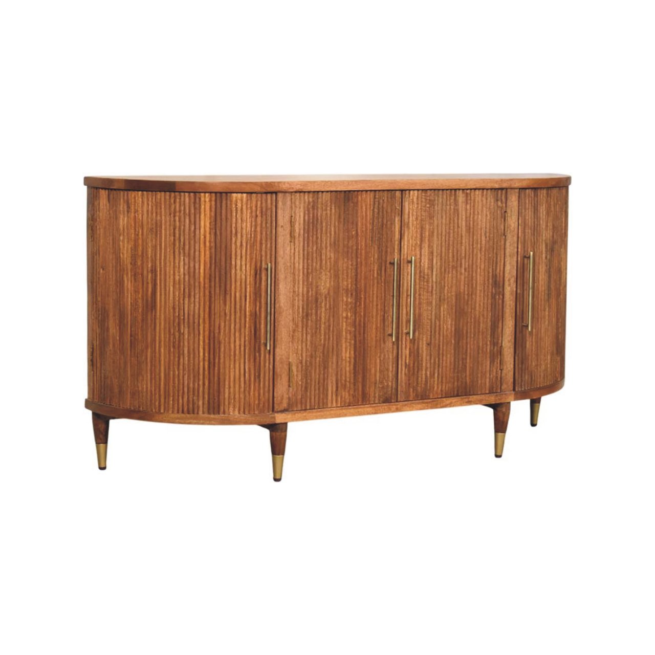 Ravello Curved 4-Door Sideboard | Solid Mango Wood