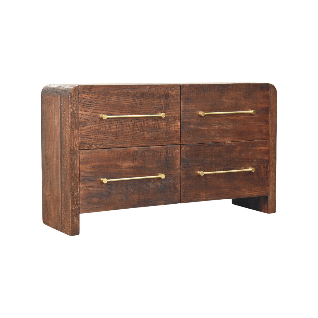 Aurelio Smoked Oak Chest of Drawers | Solid Mango Wood