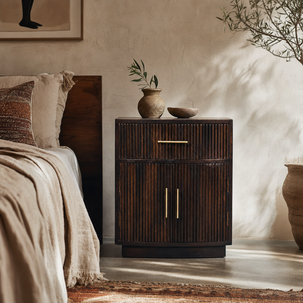 Milan Bedside Table | Solid Mango Wood