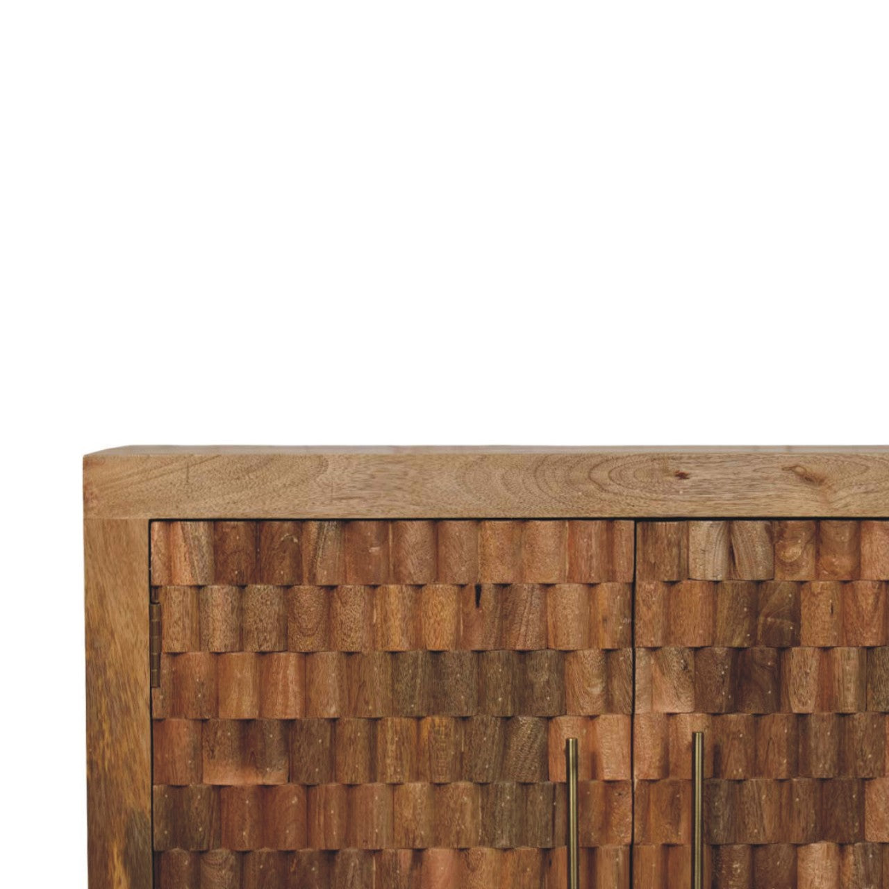Cadiz Carved Block Cabinet | Solid Mango Wood