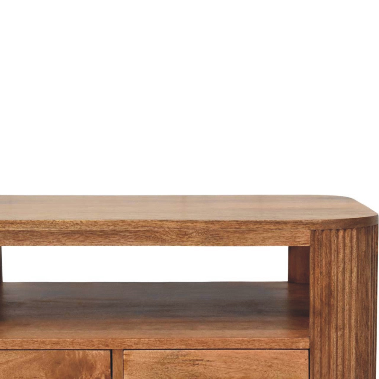 Briarwood Fluted Coffee Table | Solid Mango Wood