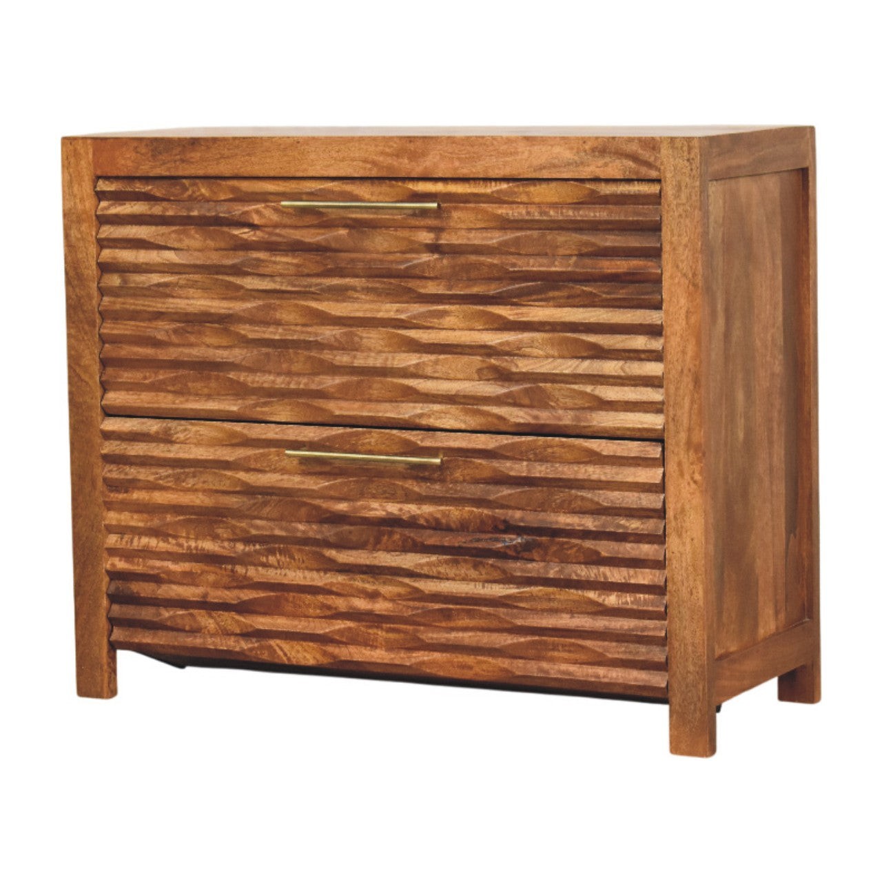 Amber Wavefront Cabinet | Solid Mango Wood