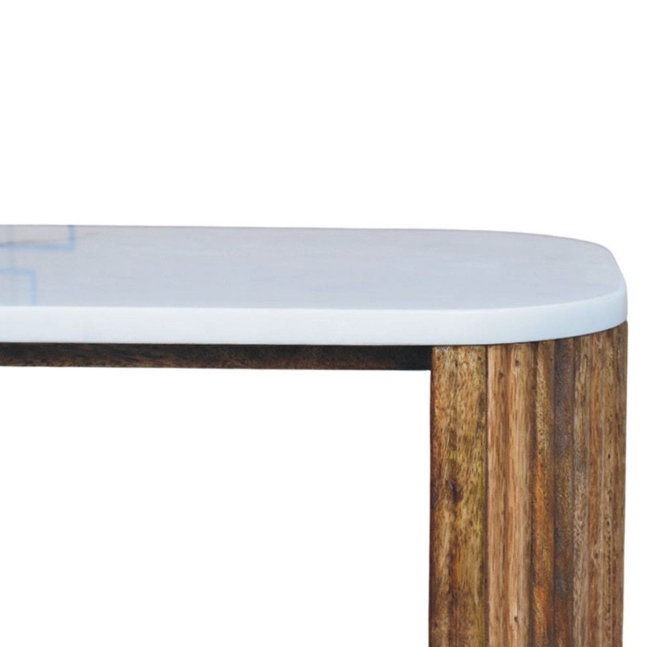 Beaumont Marble Bedside Table | Solid Mango Wood