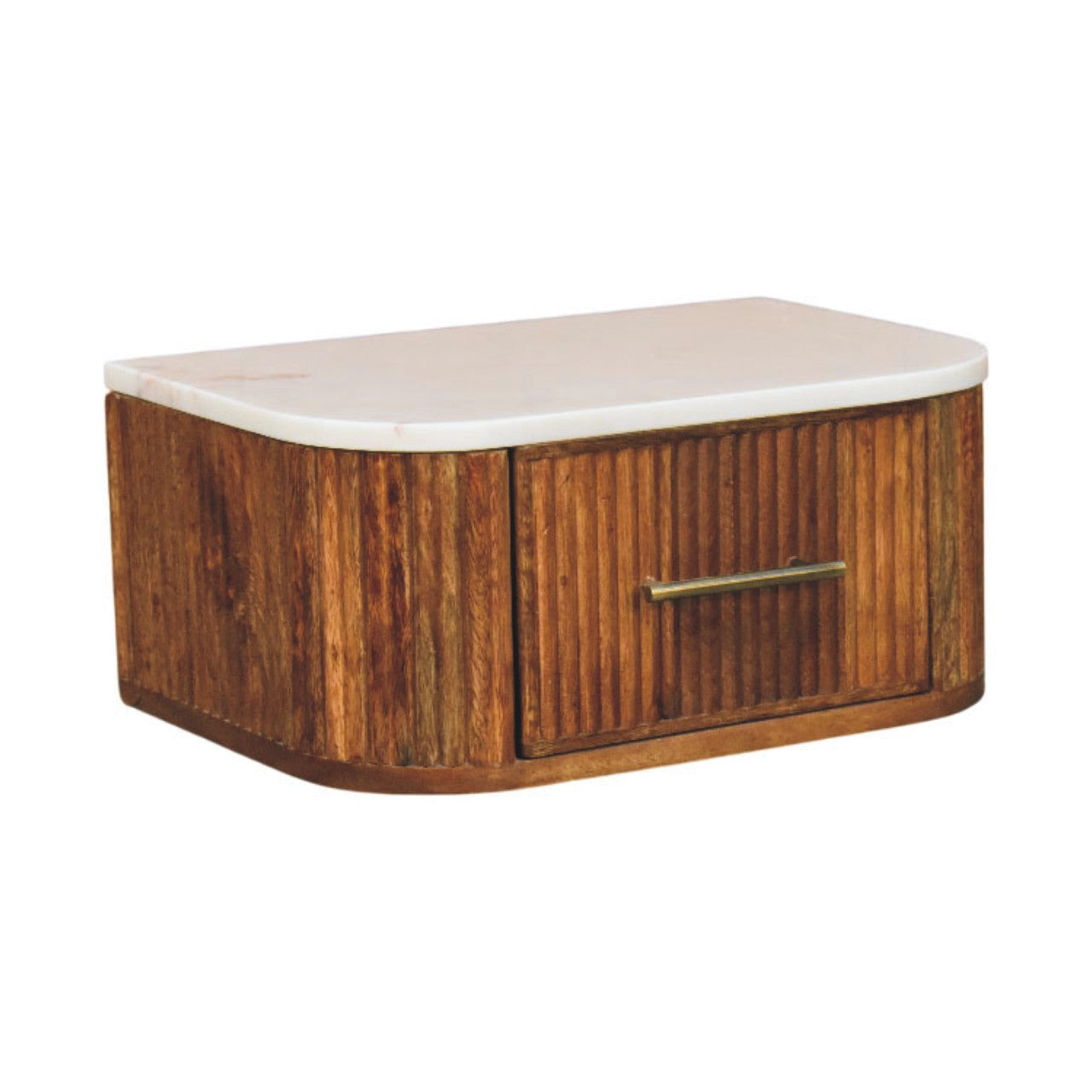 Beaumont Wall-Mounted Bedside Table | Solid Mango Wood