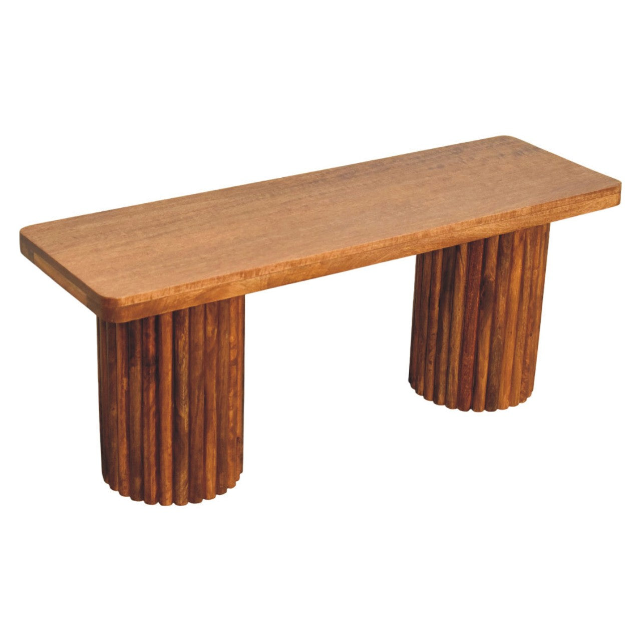 Astoria Fluted Bench | Solid Mango Wood