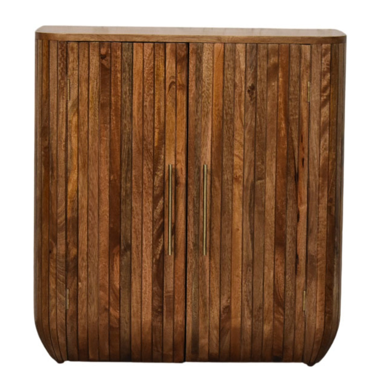 Fluted Curve Cabinet | Solid Mango Wood