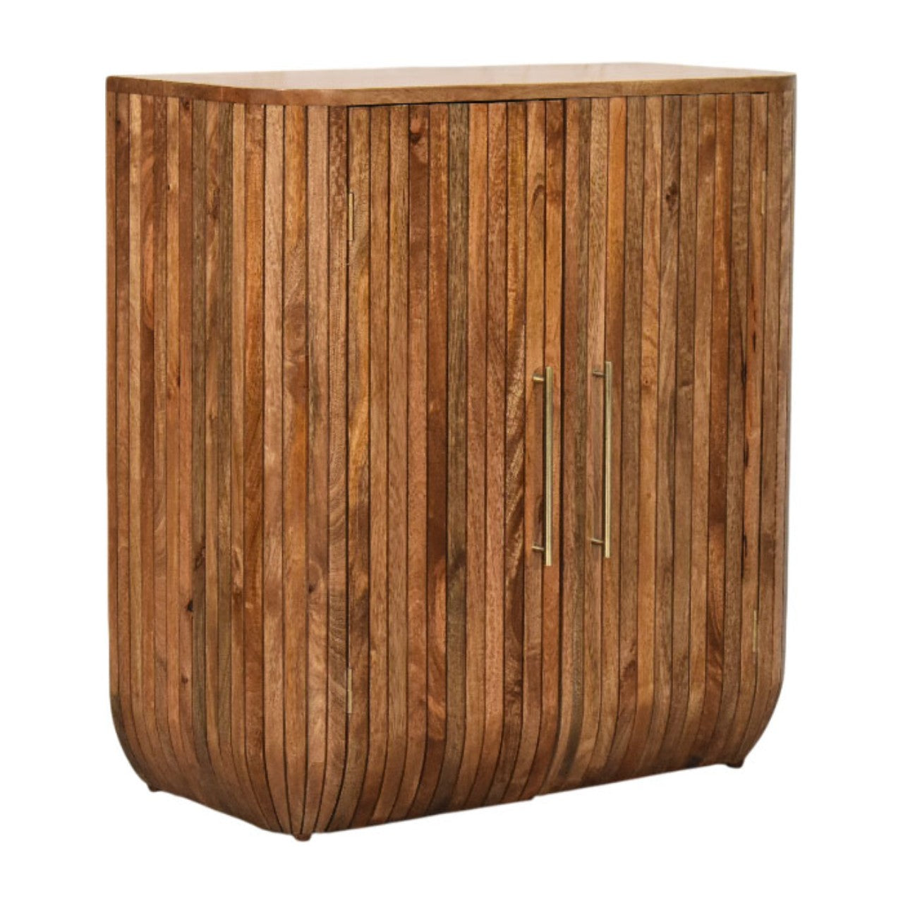 Fluted Curve Cabinet | Solid Mango Wood