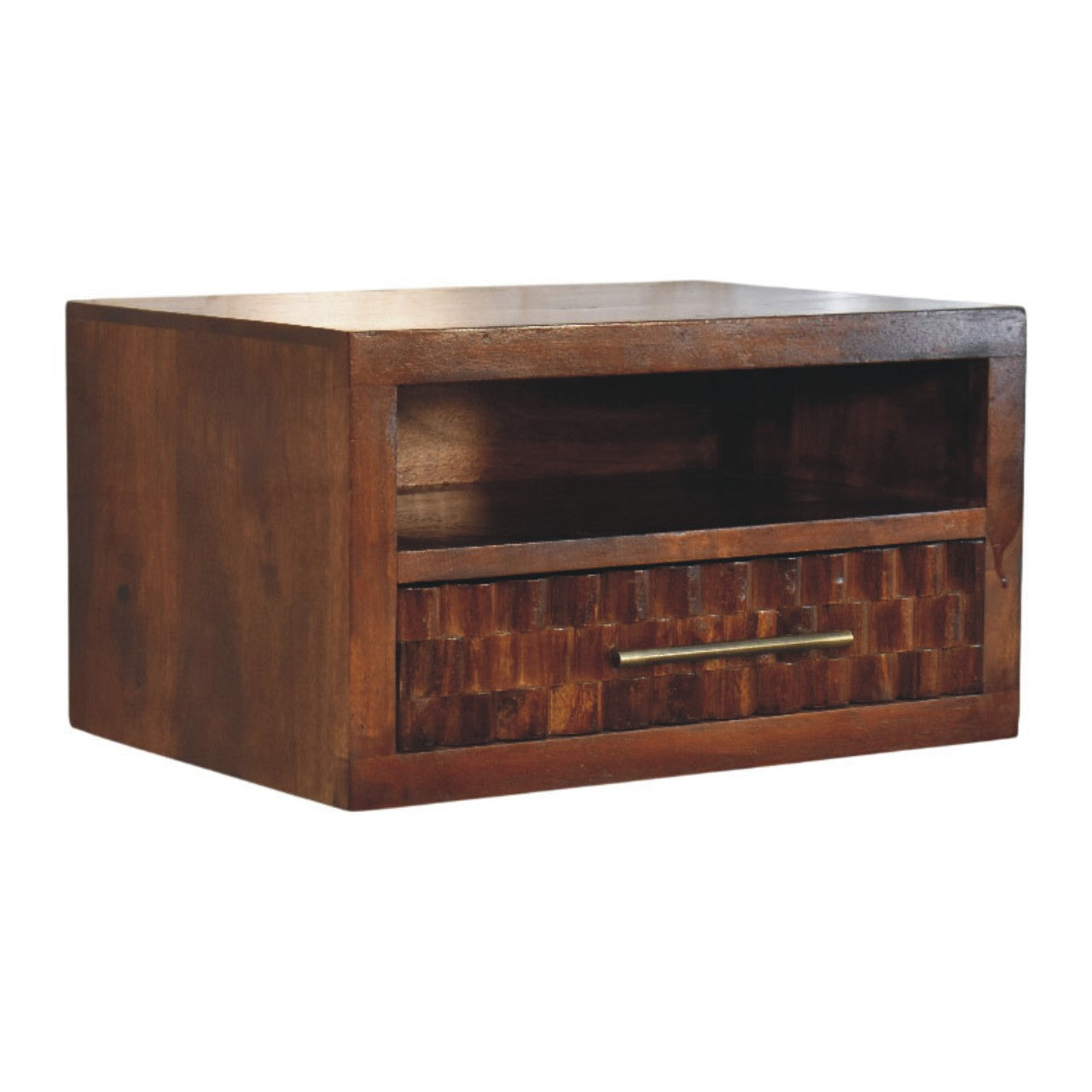 Cadiz Textured Bedside Table | Solid Mango Wood
