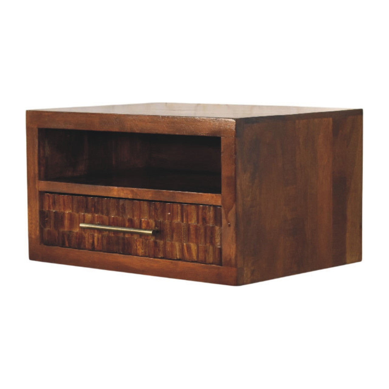 Cadiz Textured Bedside Table | Solid Mango Wood