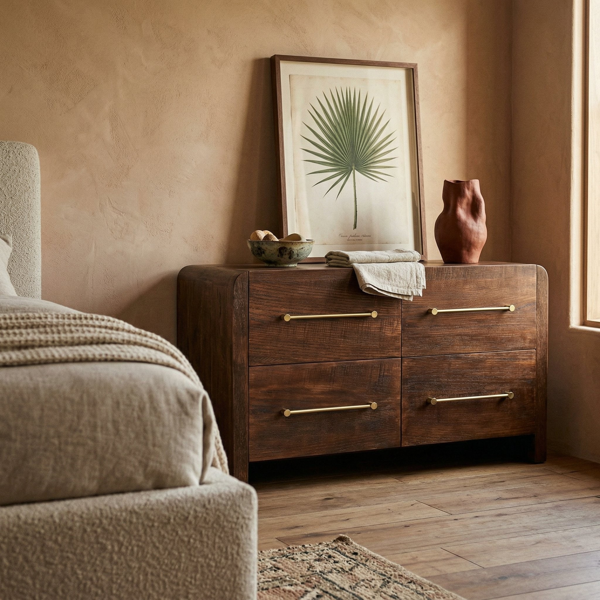 Aurelio Smoked Oak Chest of Drawers — lifestyle photo