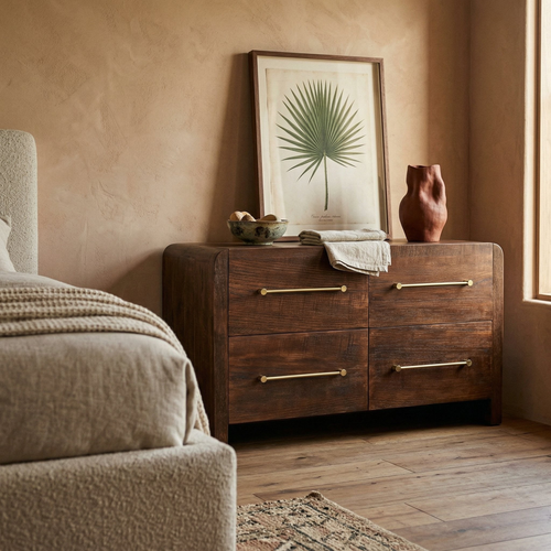 Aurelio Smoked Oak Chest of Drawers — lifestyle photo