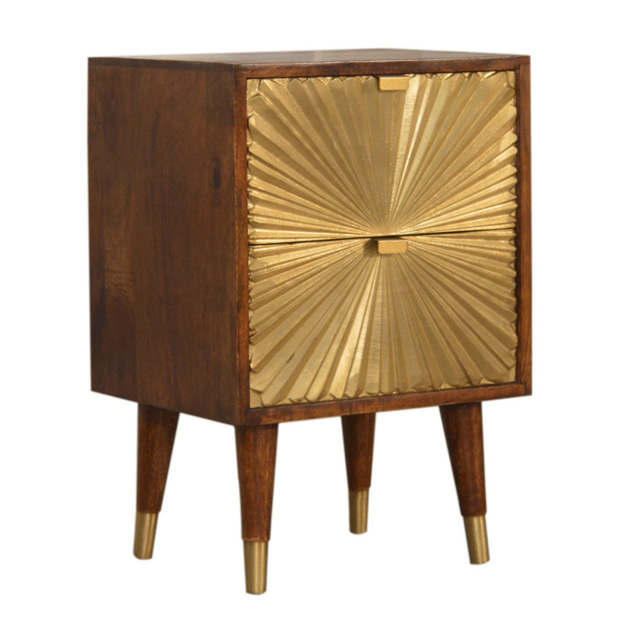 Manila Gold Nightstand | Solid Mango Wood