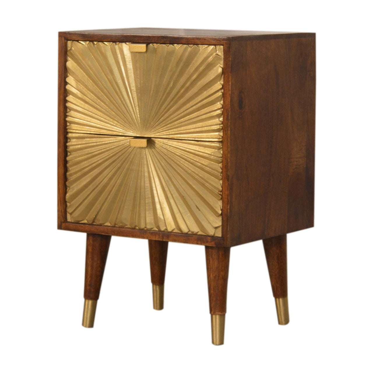 Manila Gold Nightstand — side angle