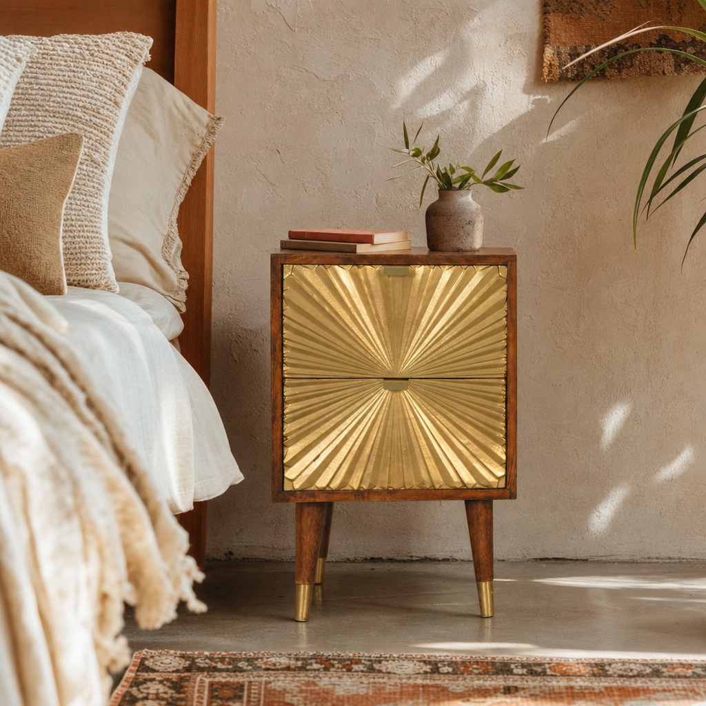 Manila Gold Nightstand — lifestyle photo