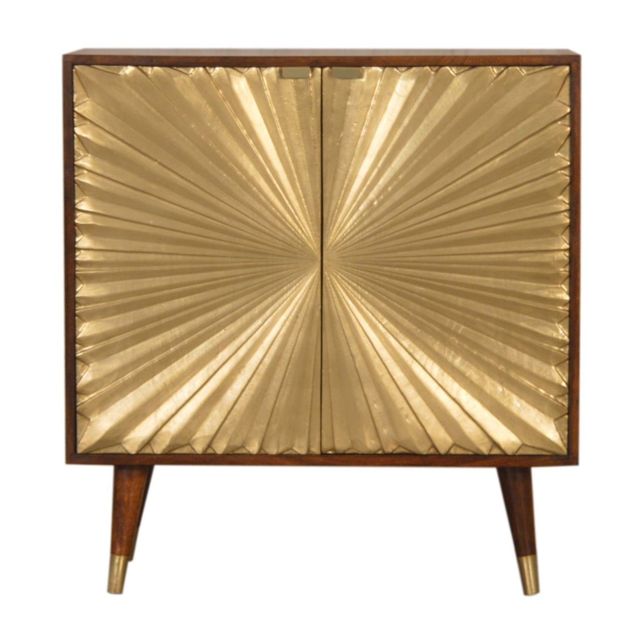 Manila Gold Cabinet — main view, handcrafted solid mango wood