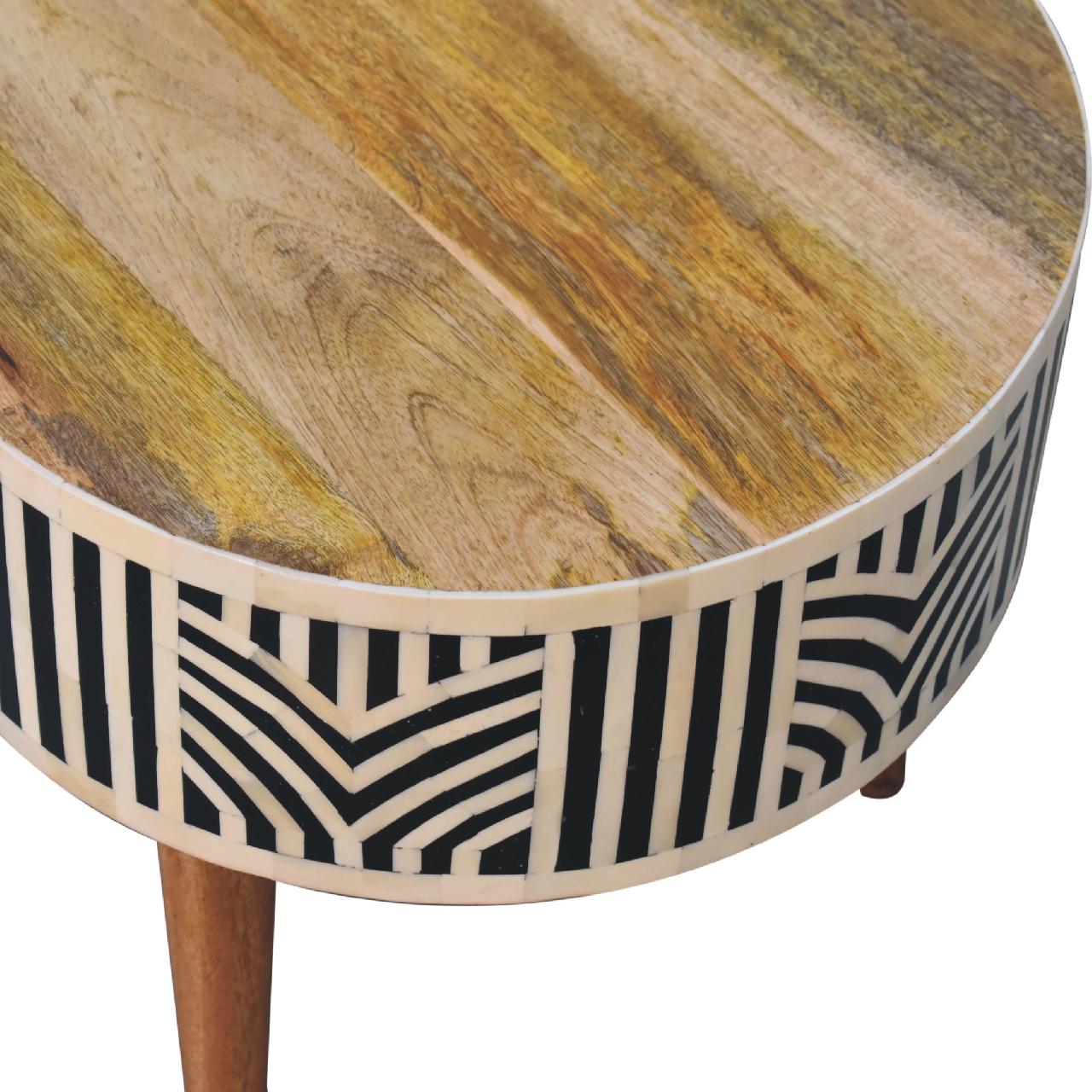 Edessa Bone Inlay Coffee Table — detail close-up