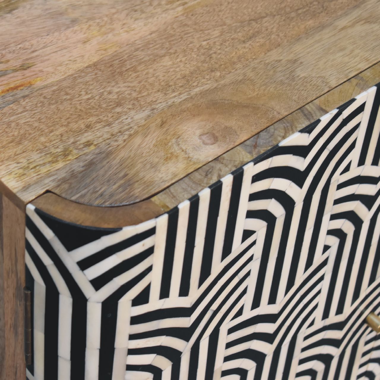 Edessa Bone Inlay Cabinet | Solid Mango Wood