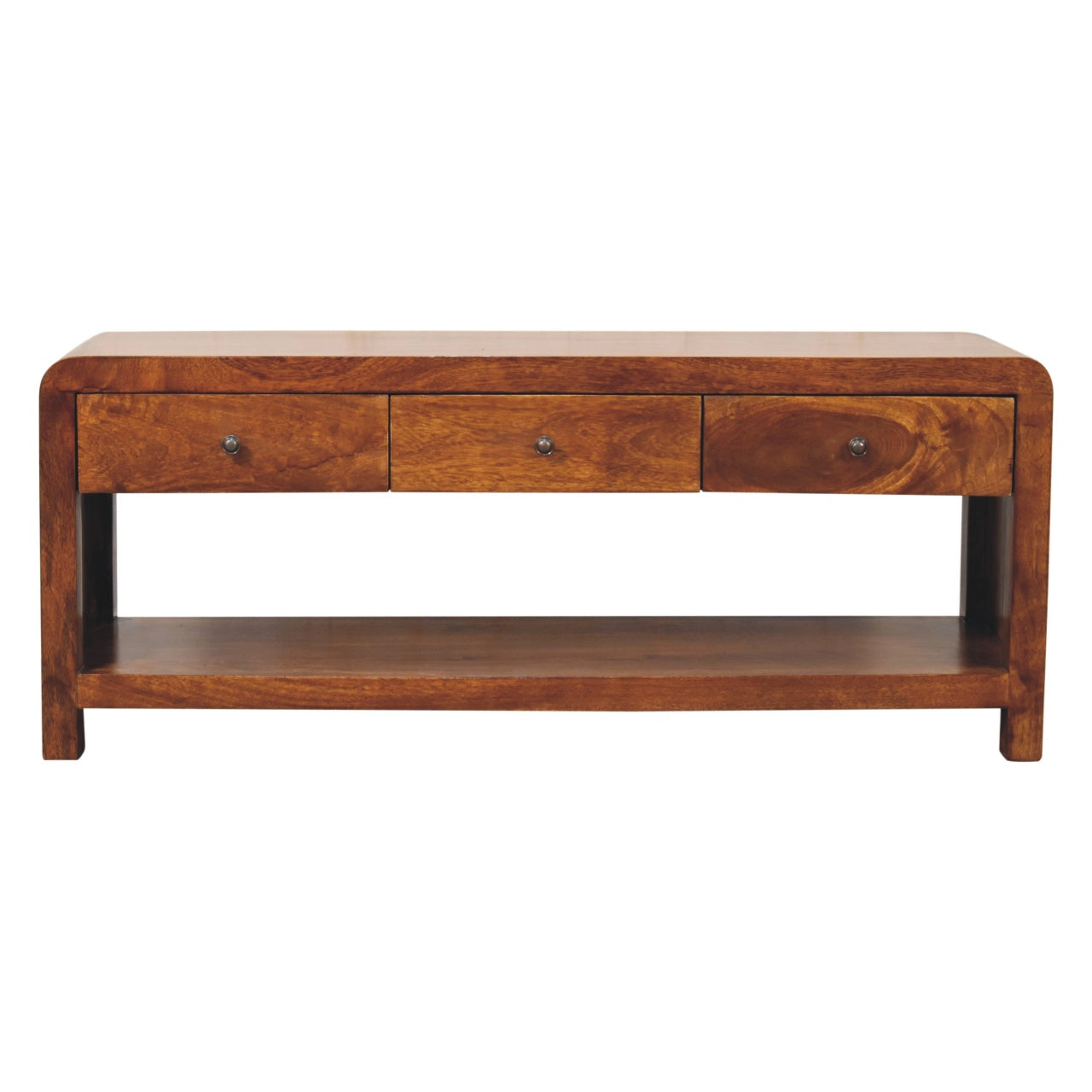 Aspen Media Unit | Solid Mango Wood