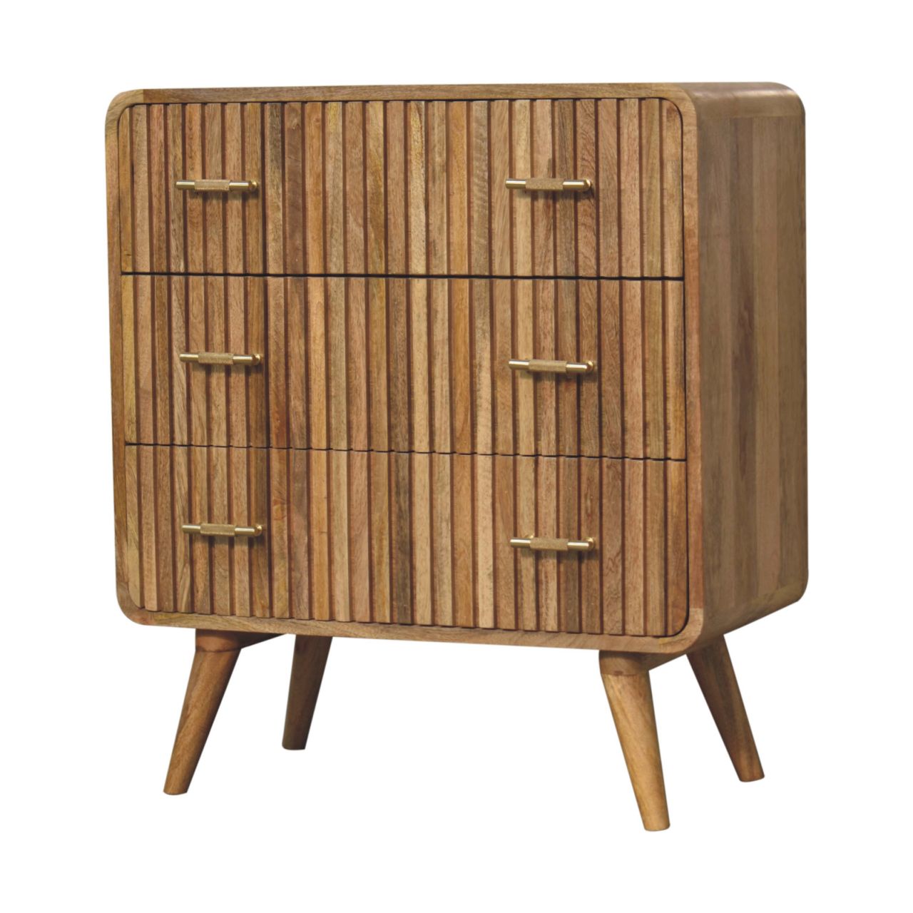 T-bar Ridged Chest | Solid Mango Wood