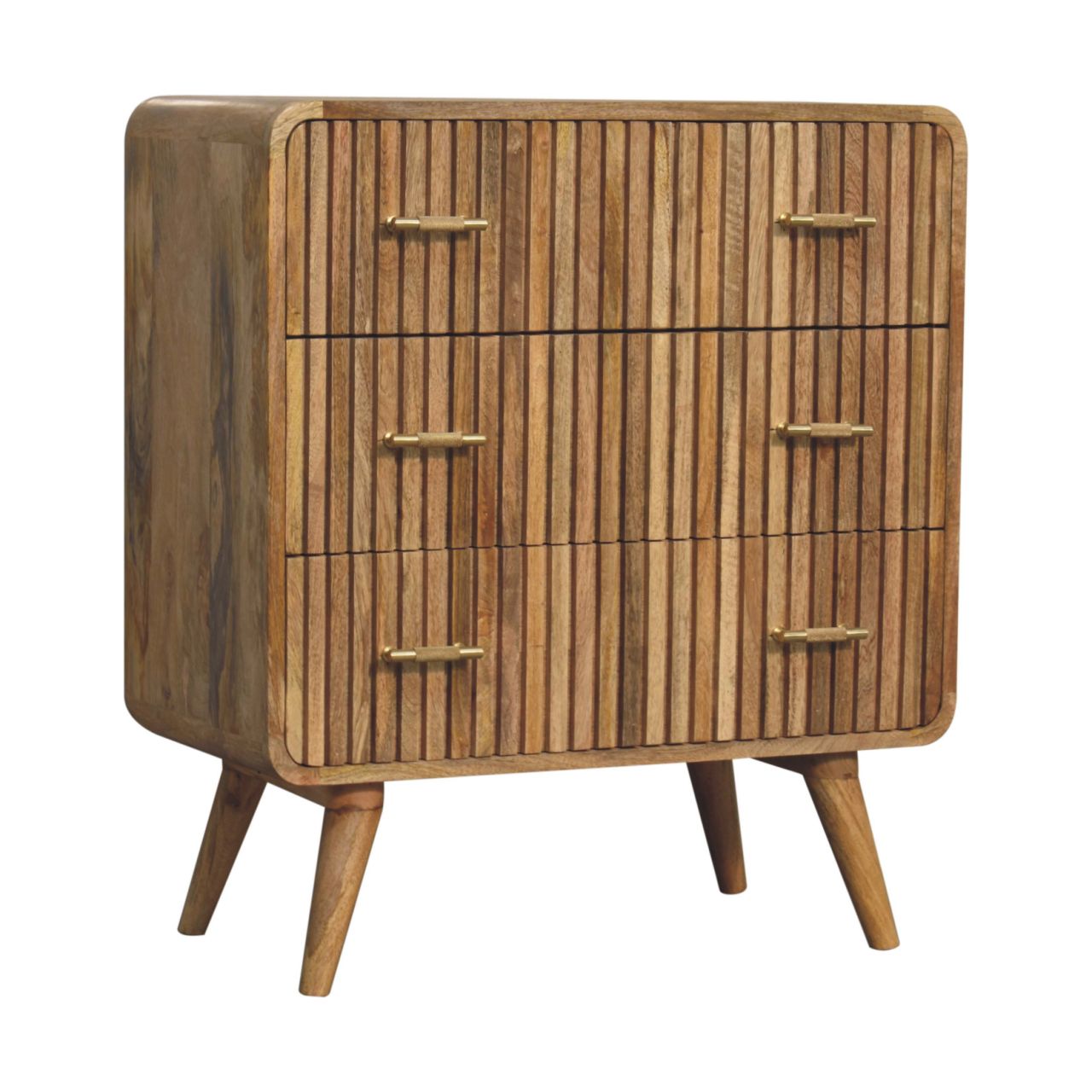 T-bar Ridged Chest | Solid Mango Wood