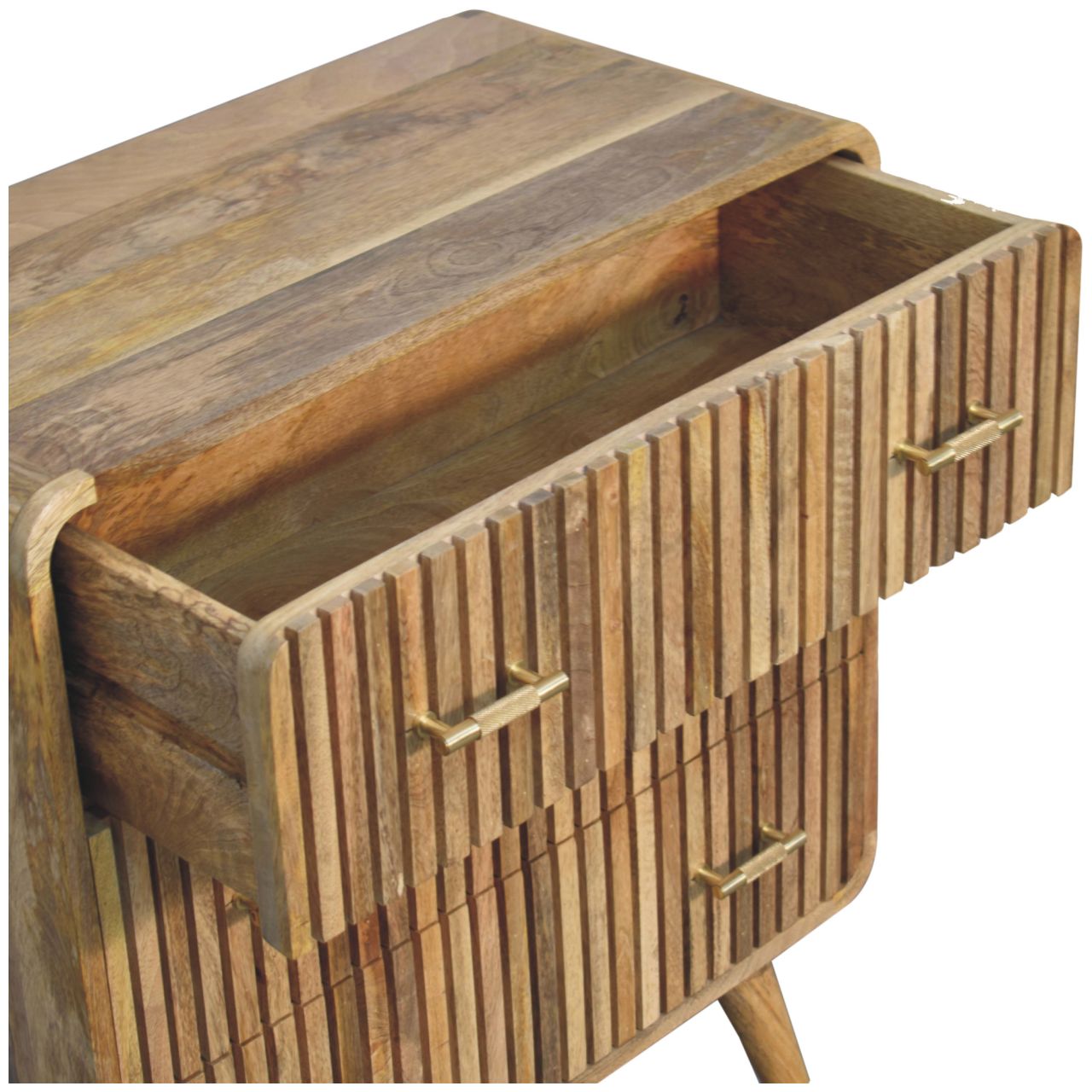 T-bar Ridged Chest | Solid Mango Wood