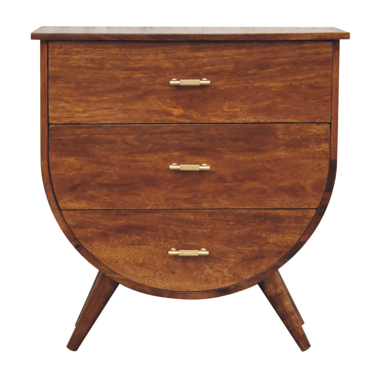 Agra Bedside Table — main view, handcrafted solid mango wood