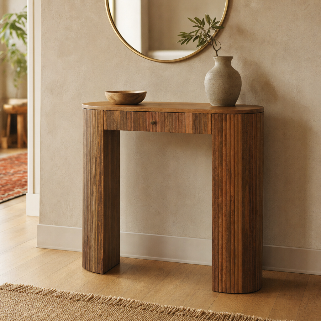 Soba Straight Console Table — lifestyle photo