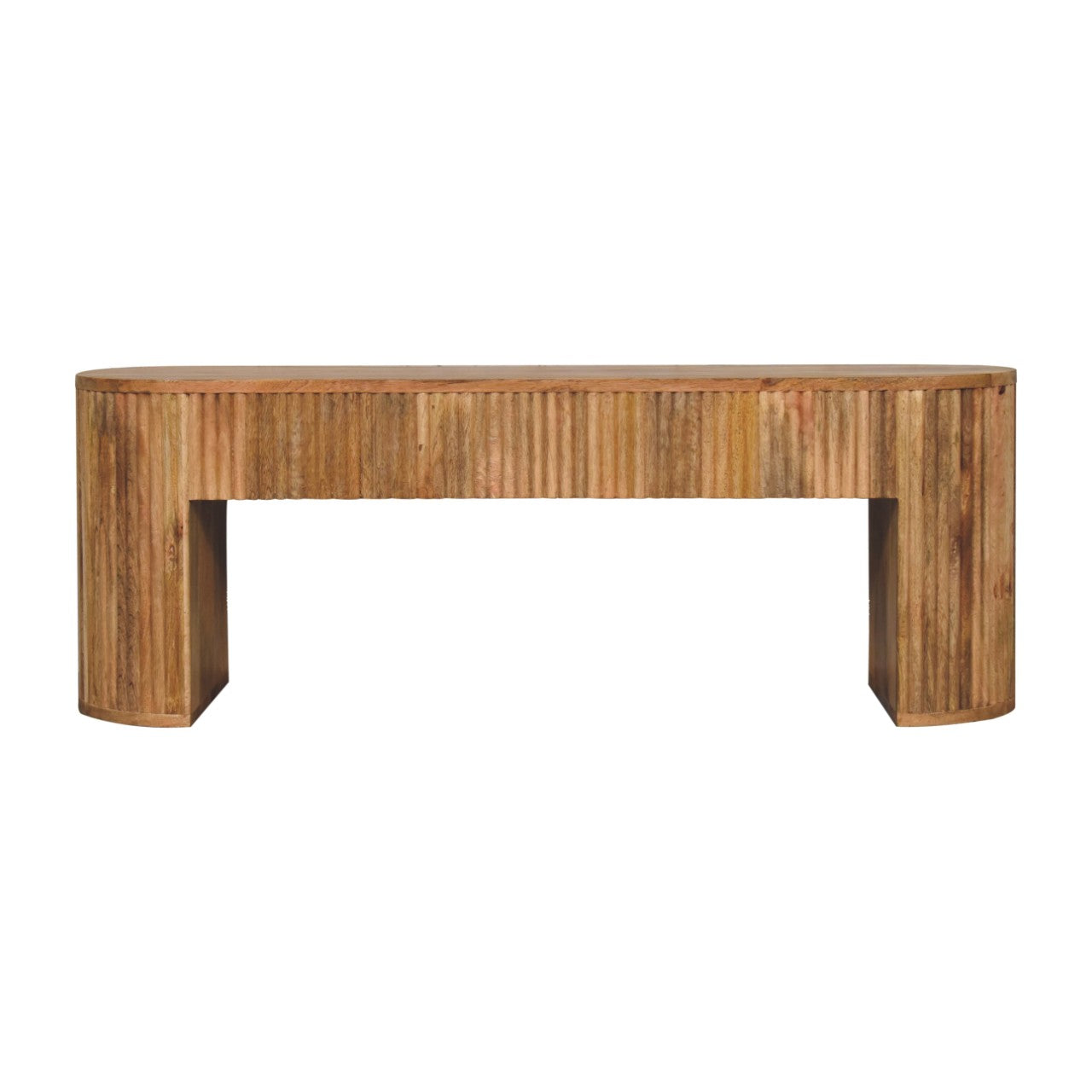 Soba Straight Media Unit | Solid Mango Wood