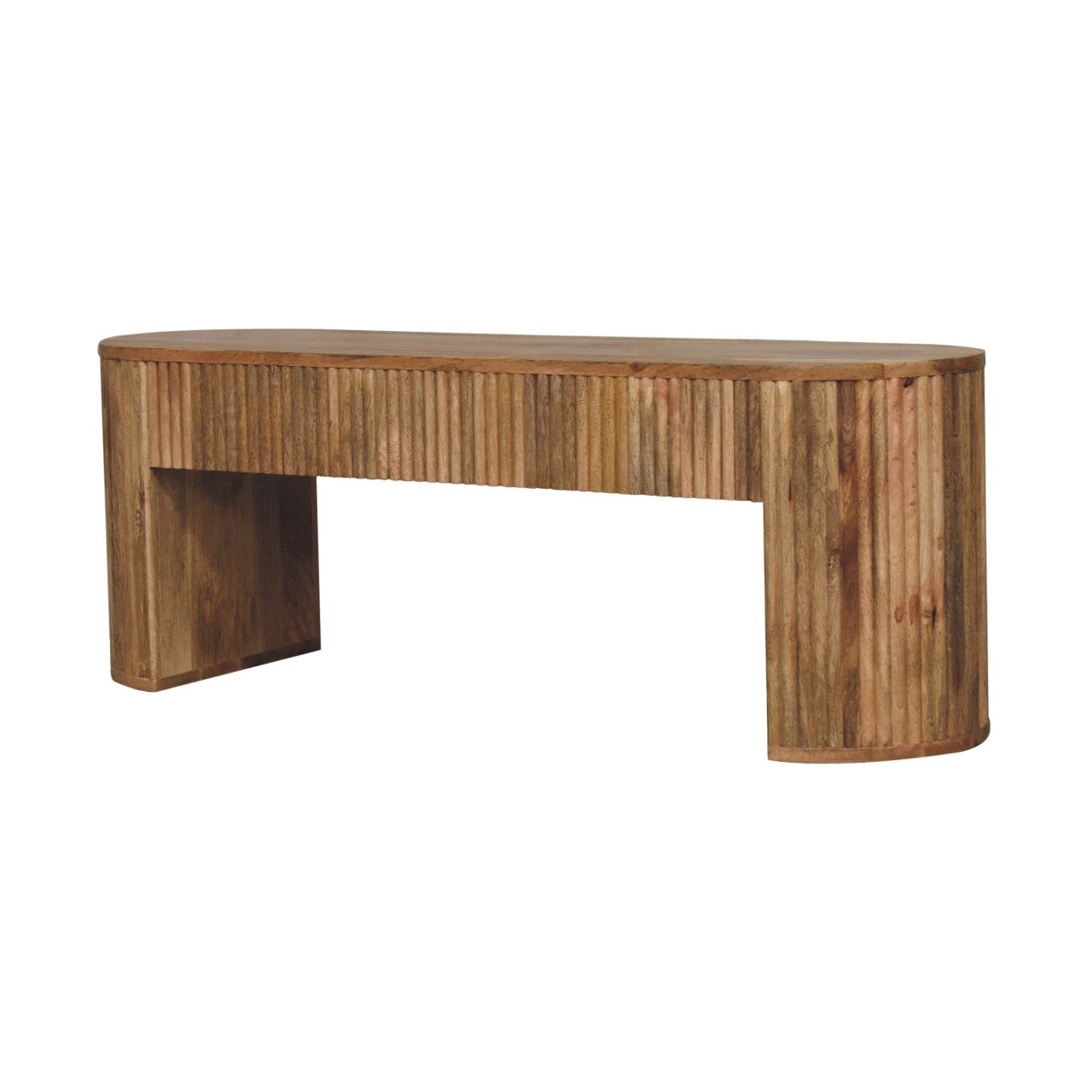 Soba Straight Media Unit | Solid Mango Wood
