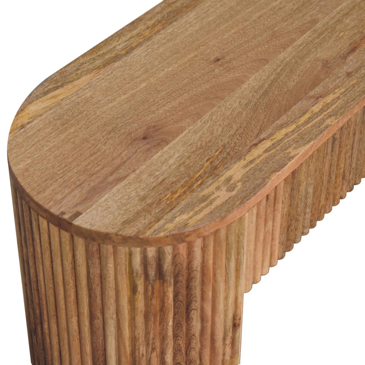 Soba Straight Media Unit | Solid Mango Wood