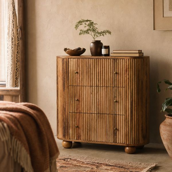 Soba Ball Chest | Solid Mango Wood