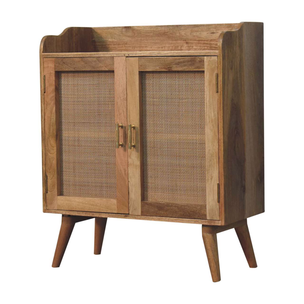 Larissa T-Bar Raised Cabinet | Solid Mango Wood