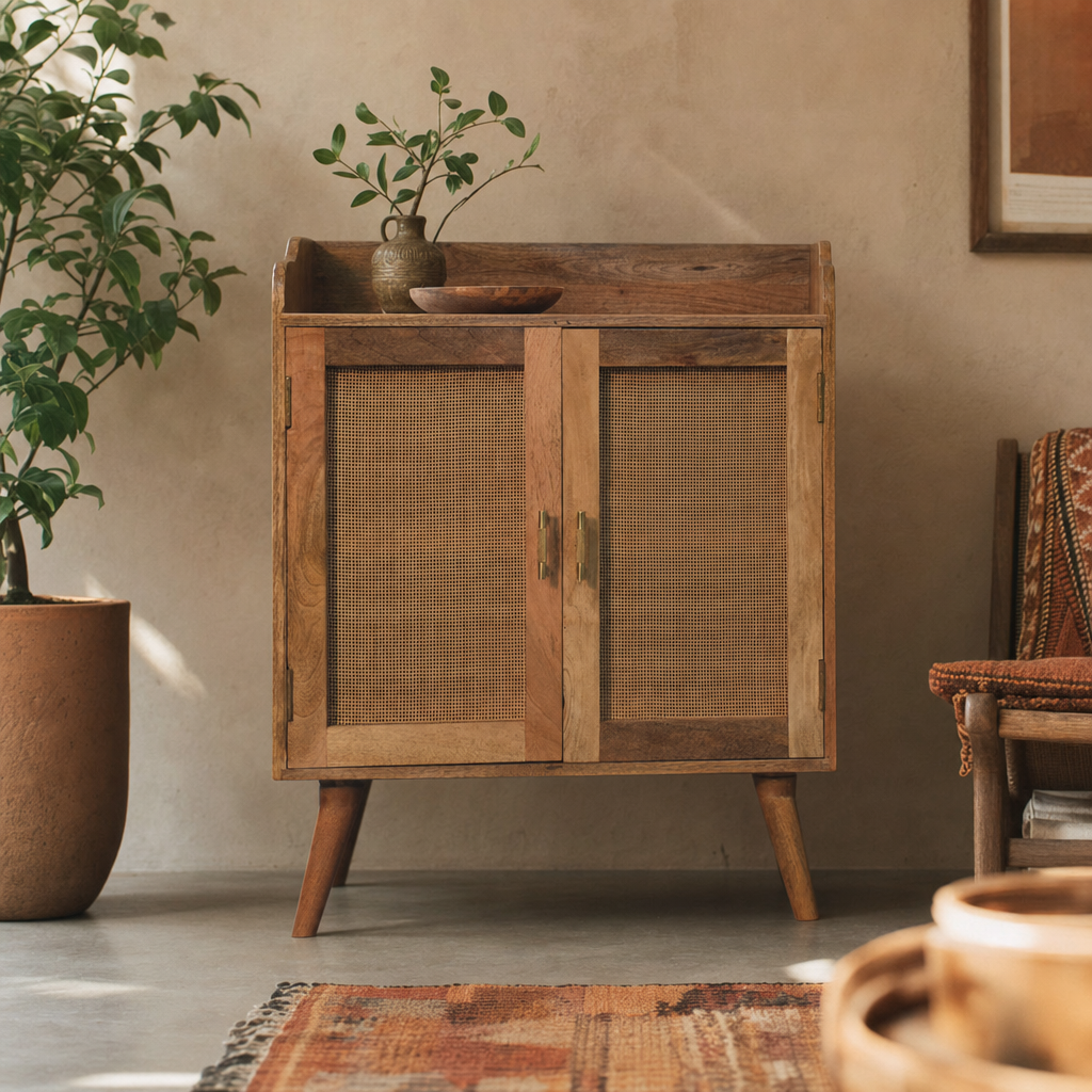 Larissa T-Bar Raised Cabinet — lifestyle photo