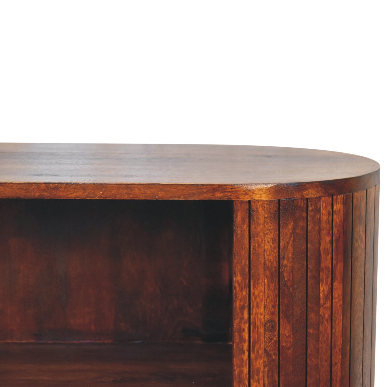 Cortez Chestnut Open Cabinet | Solid Mango Wood