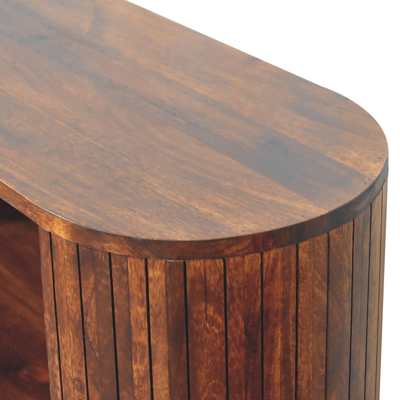 Cortez Chestnut Open Cabinet | Solid Mango Wood