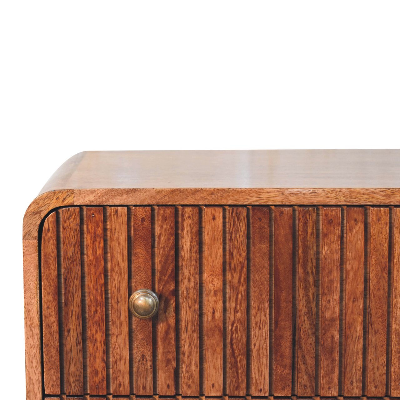 Honey Caramel T-bar Ridged Chest — detail close-up