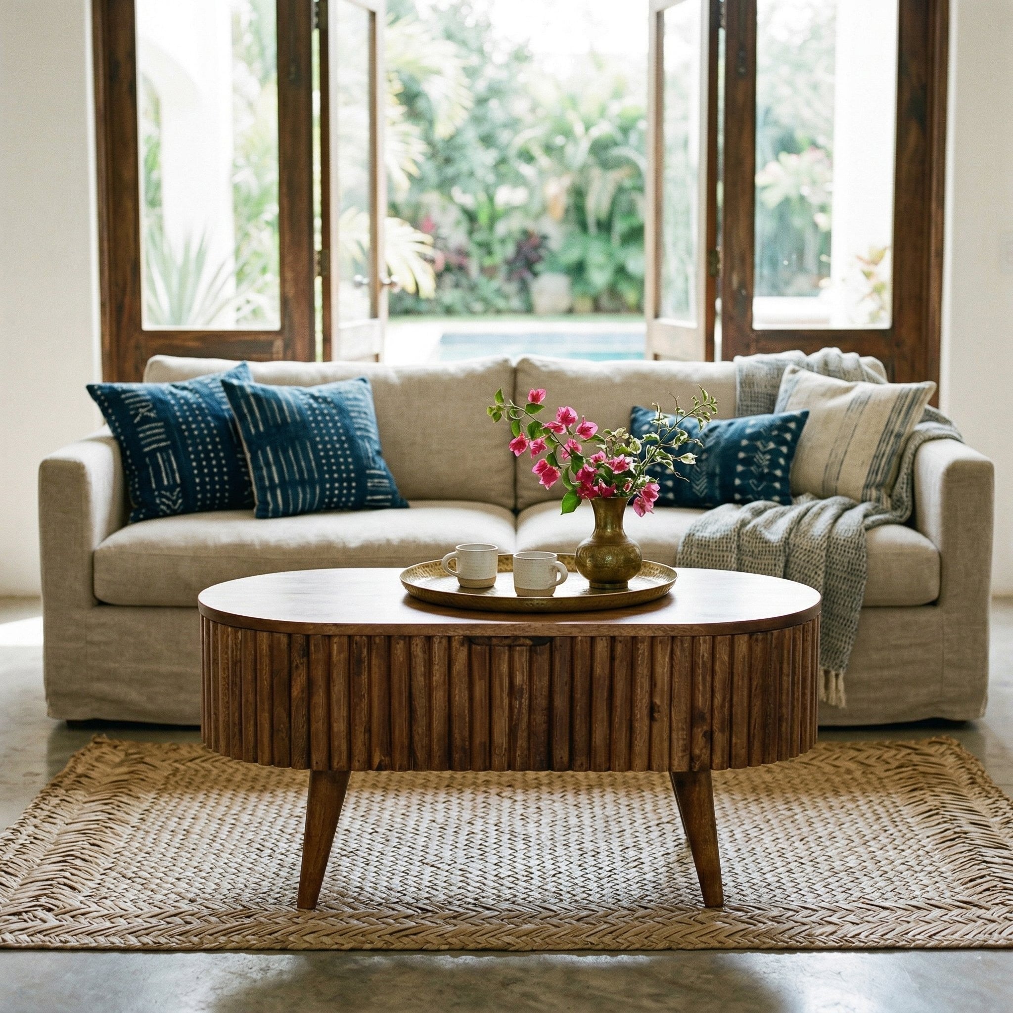 Honey Caramel Mokka Coffee Table — lifestyle photo