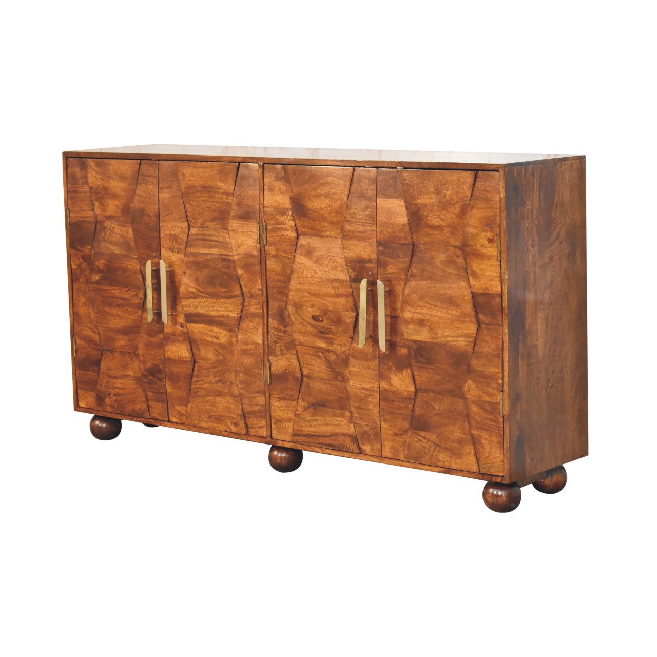 Wavecrest Chestnut Cabinet — front three-quarter view